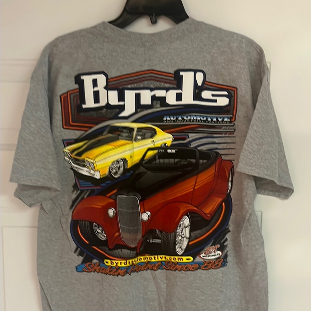 Gray Graphic Car T-Shirt for Men